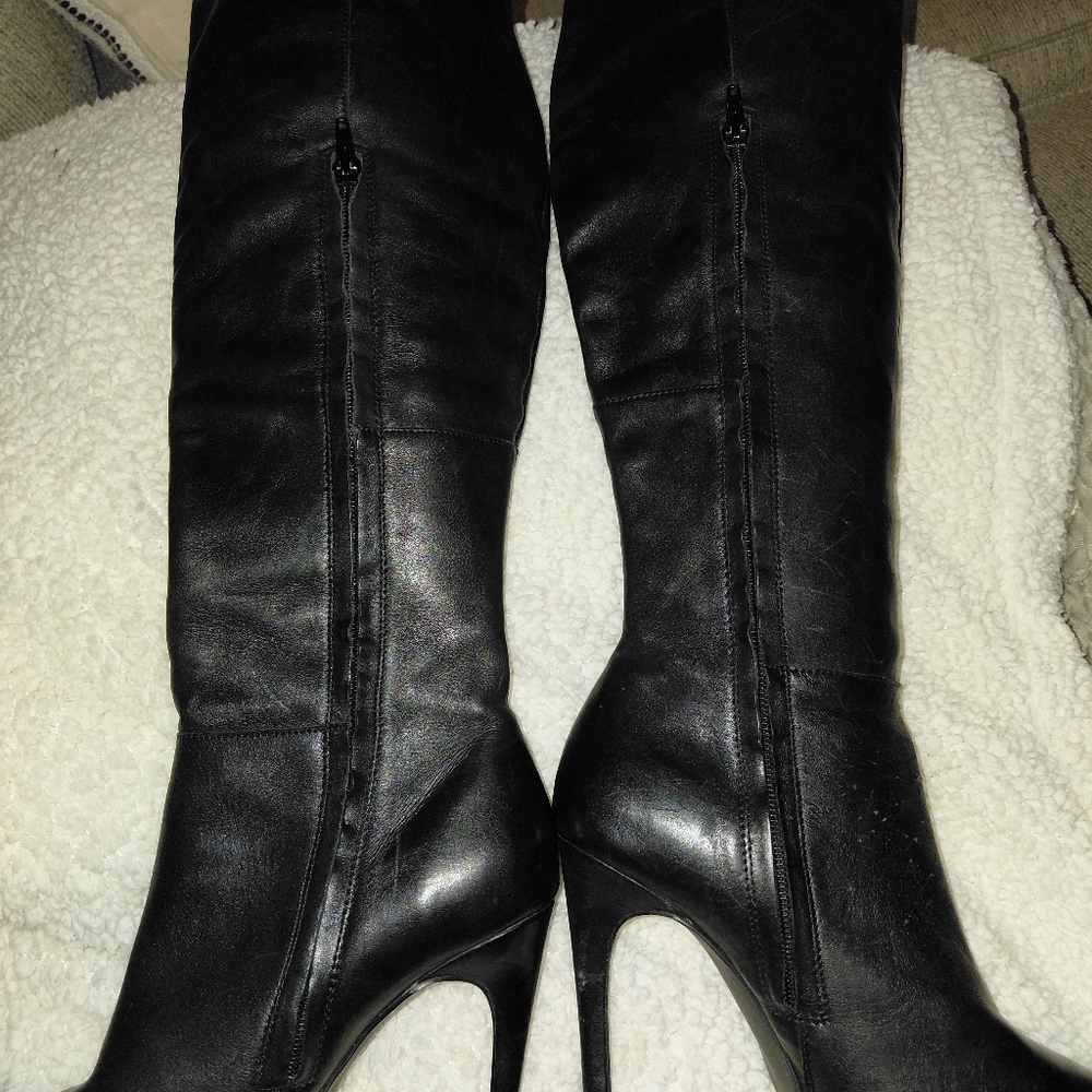 Steve Madden Women’s Black Over-the-Knee Stiletto Boots - Picture 7 of 9